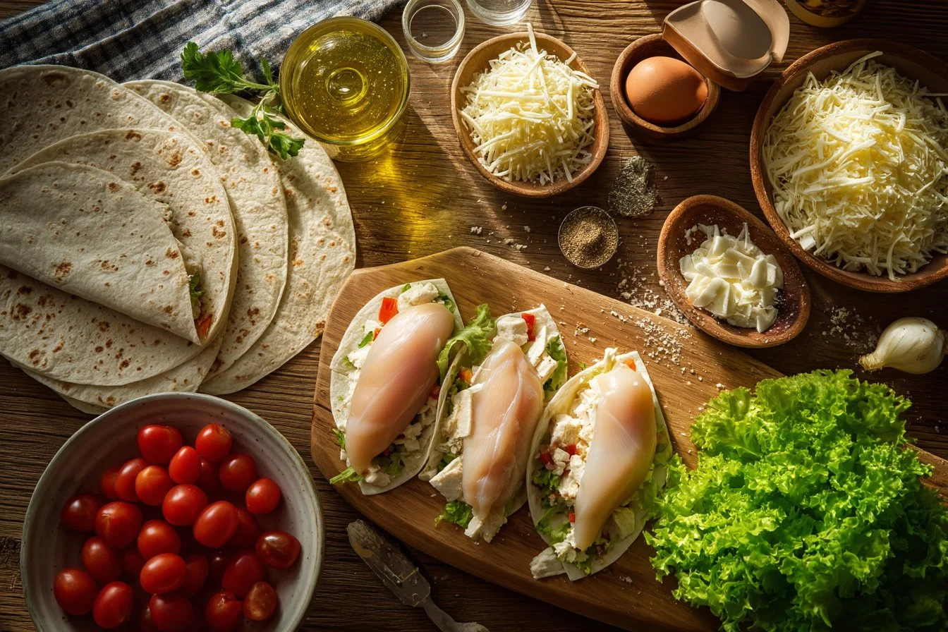 Crispy Air Fryer Chicken & Mozzarella Wraps