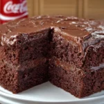 Double Chocolate Coca Cola Cake with rich chocolate frosting and cola flavor