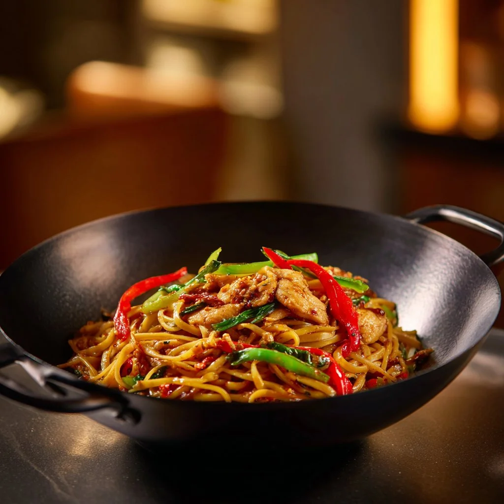 Juicy marinated chicken served with fresh herbs and spices on a plate.