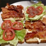 Delicious Bacon Lettuce Tomato Sandwich with crispy bacon and fresh ingredients