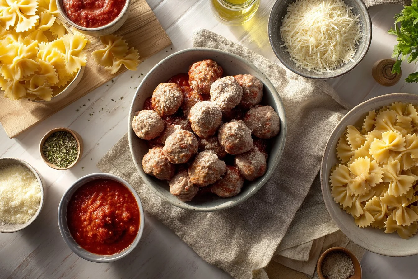 Baked Meatball Pasta