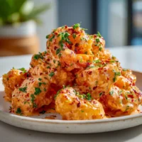 Delicious Bang Bang Shrimp served with a side of spicy sauce