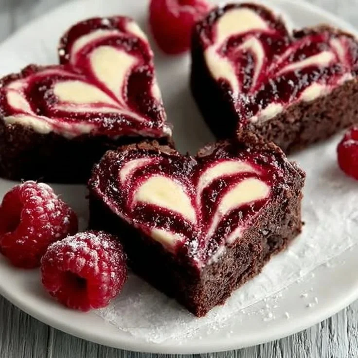 Delicious cheesecake raspberry brownies with rich chocolate and fresh raspberries.