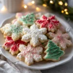 Delicious homemade Christmas cookies decorated for the holiday season.