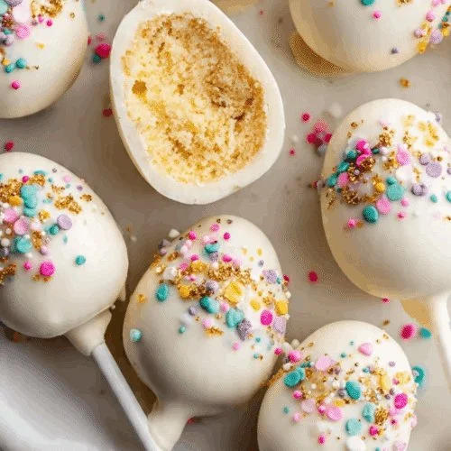 Decorated Easter Egg Cake Pops in vibrant colors for a festive dessert.