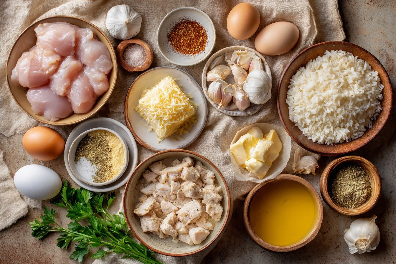 Golden Garlic Parmesan Chicken with Creamy Cajun Butter Rice