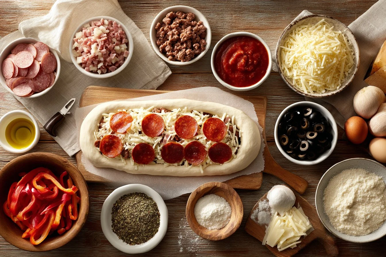 Italian Stromboli Stuffed Bread: The Best Cheesy Pepperoni Bake