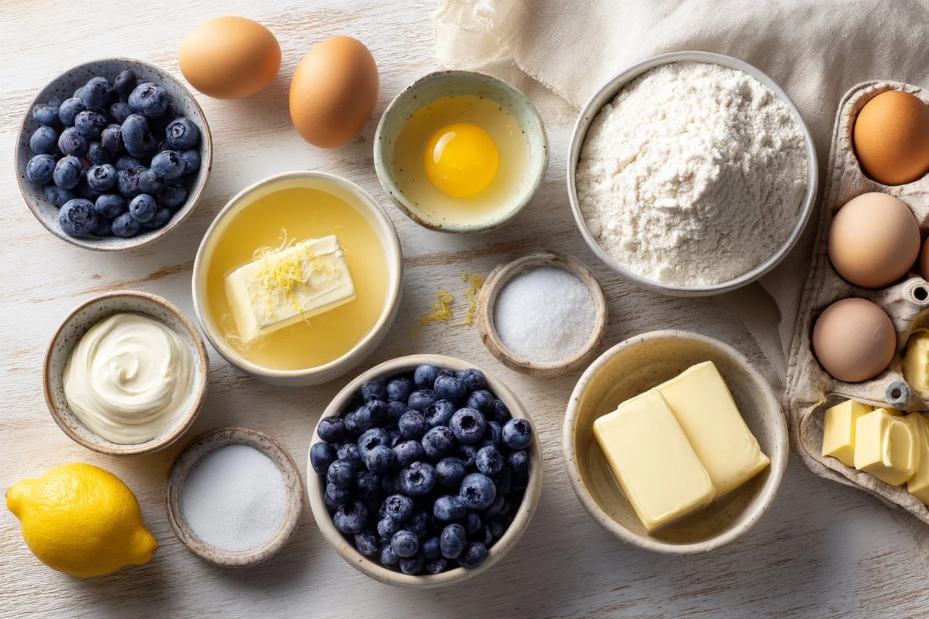 Lemon Blueberry Pound Cake with Glaze