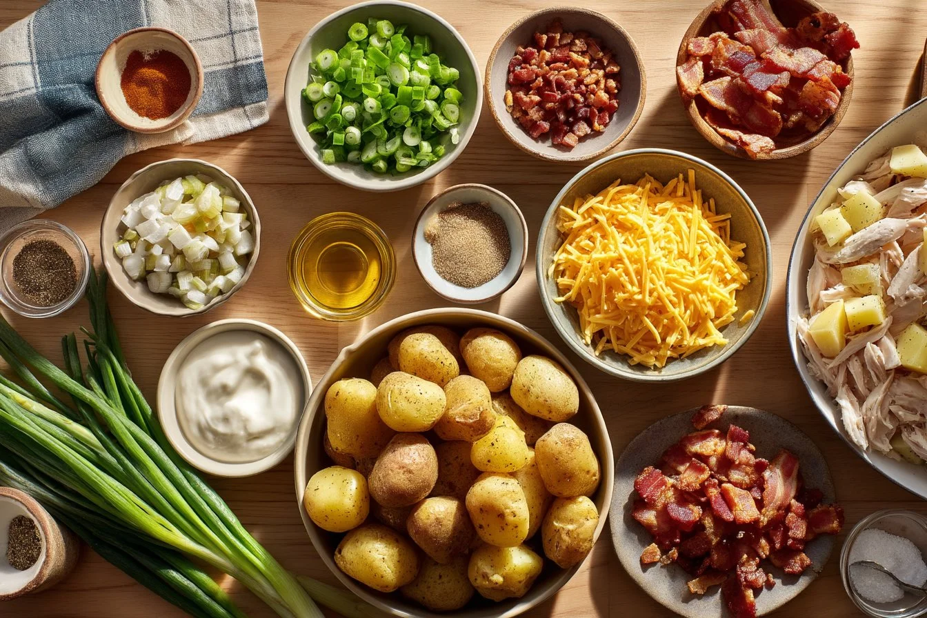 Loaded Baked Potato and Chicken Casserole
