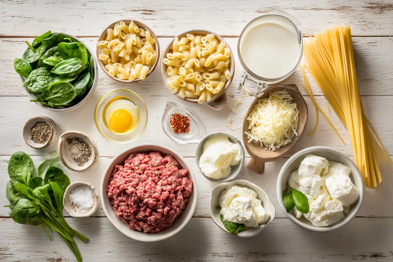 One-Pot Creamy Beef and Spinach Alfredo