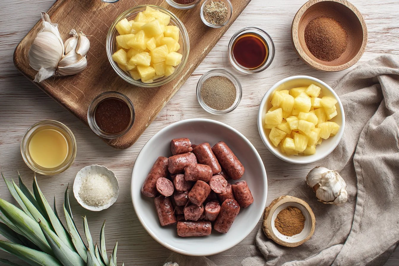 Pineapple Brown Sugar Mississippi Little Smokies Bites