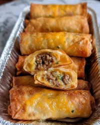 Crispy egg rolls with a golden exterior and delicious filling