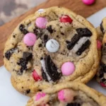 Heart-shaped Valentine's Day cookies decorated with icing and sprinkles.