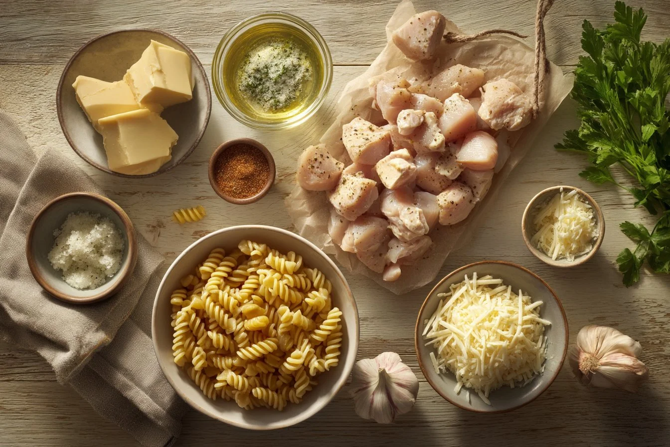 Velveeta Chicken Rotini in Creamy Garlic Parmesan Alfredo
