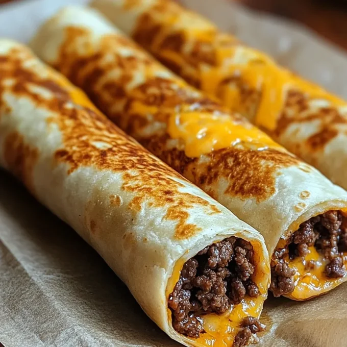 Delicious beef rollups served on a plate, garnished with herbs.