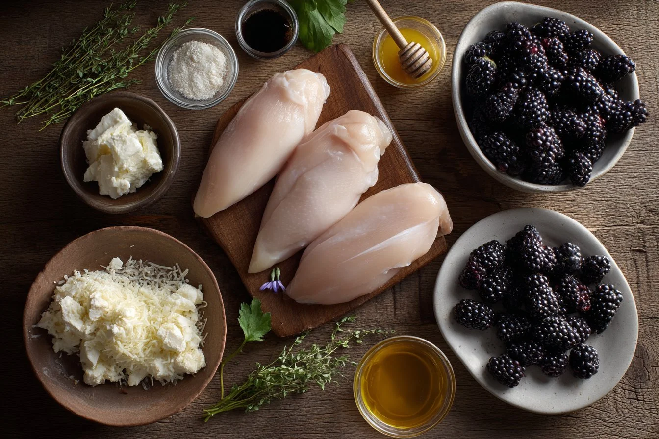 Blackberry Ricotta Stuffed Chicken