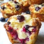 Homemade blueberry muffins fresh out of the oven