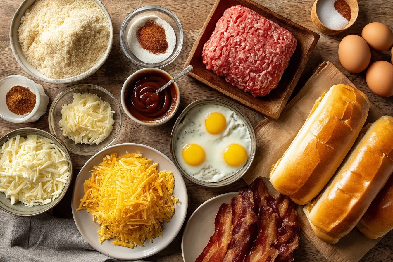 Bourbon BBQ Bacon Cheeseburger Subs