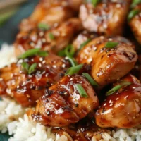 Delicious Bourbon Chicken dish with a sweet and savory glaze