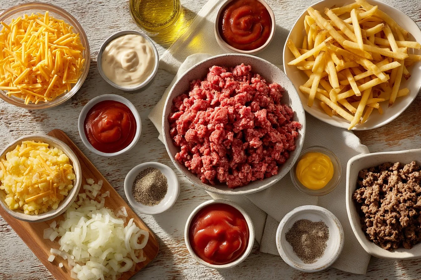 Cheeseburger French Fry Casserole