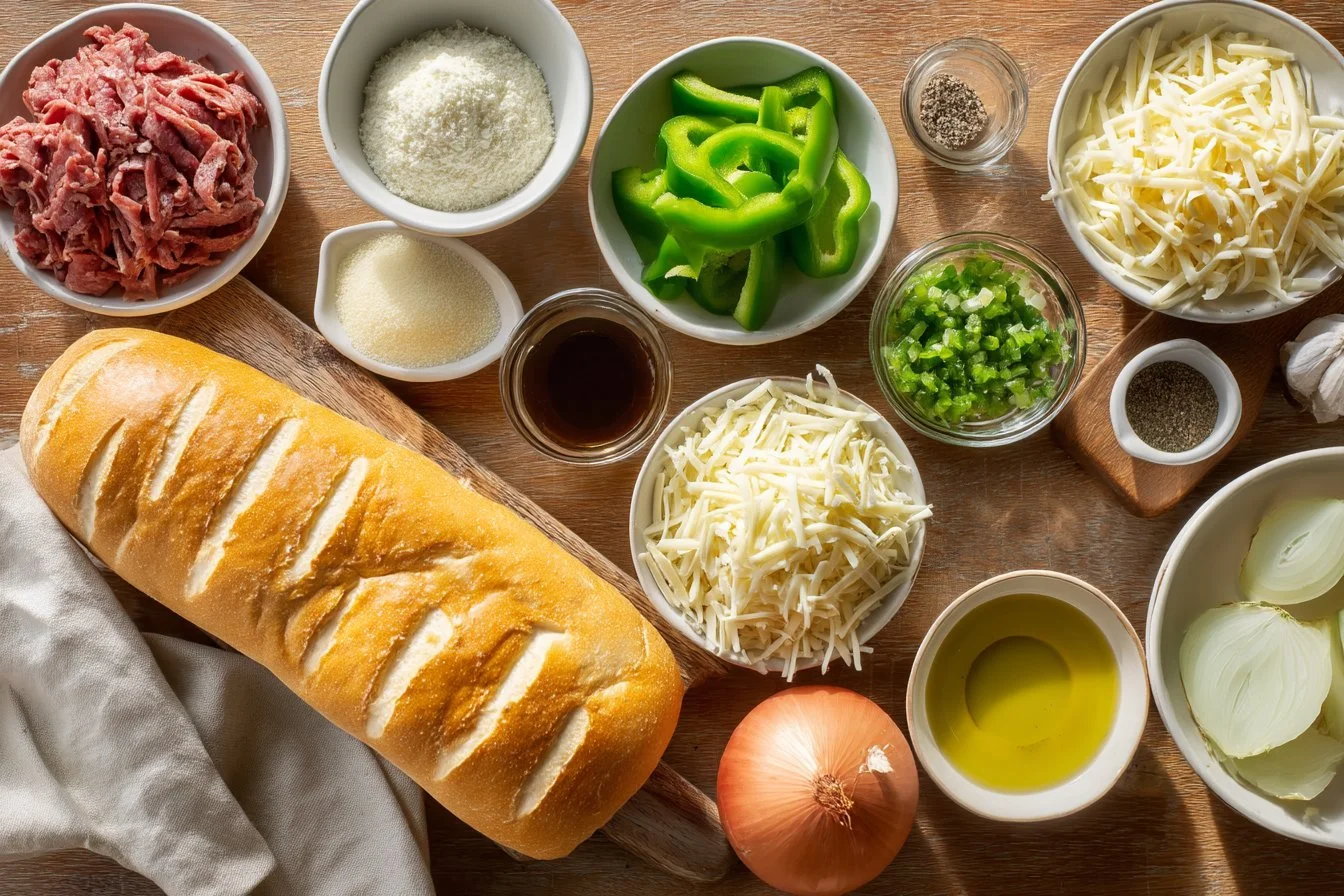 French Garlic Philly Cheesesteak Bread