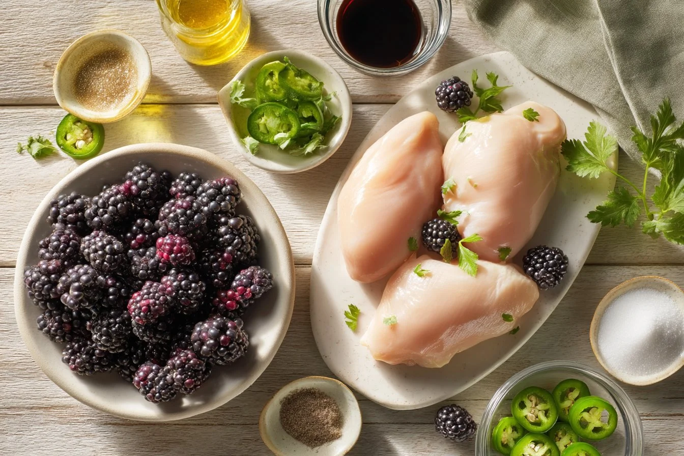 Honey Blackberry Jalapeño Chicken