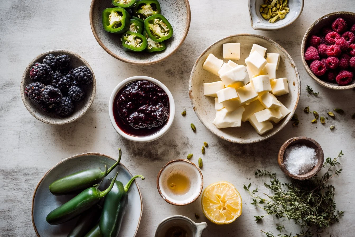 Berry & Brie Stuffed Jalapeño Candy Poppers