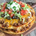 Delicious Mexican Pizza with toppings and spices