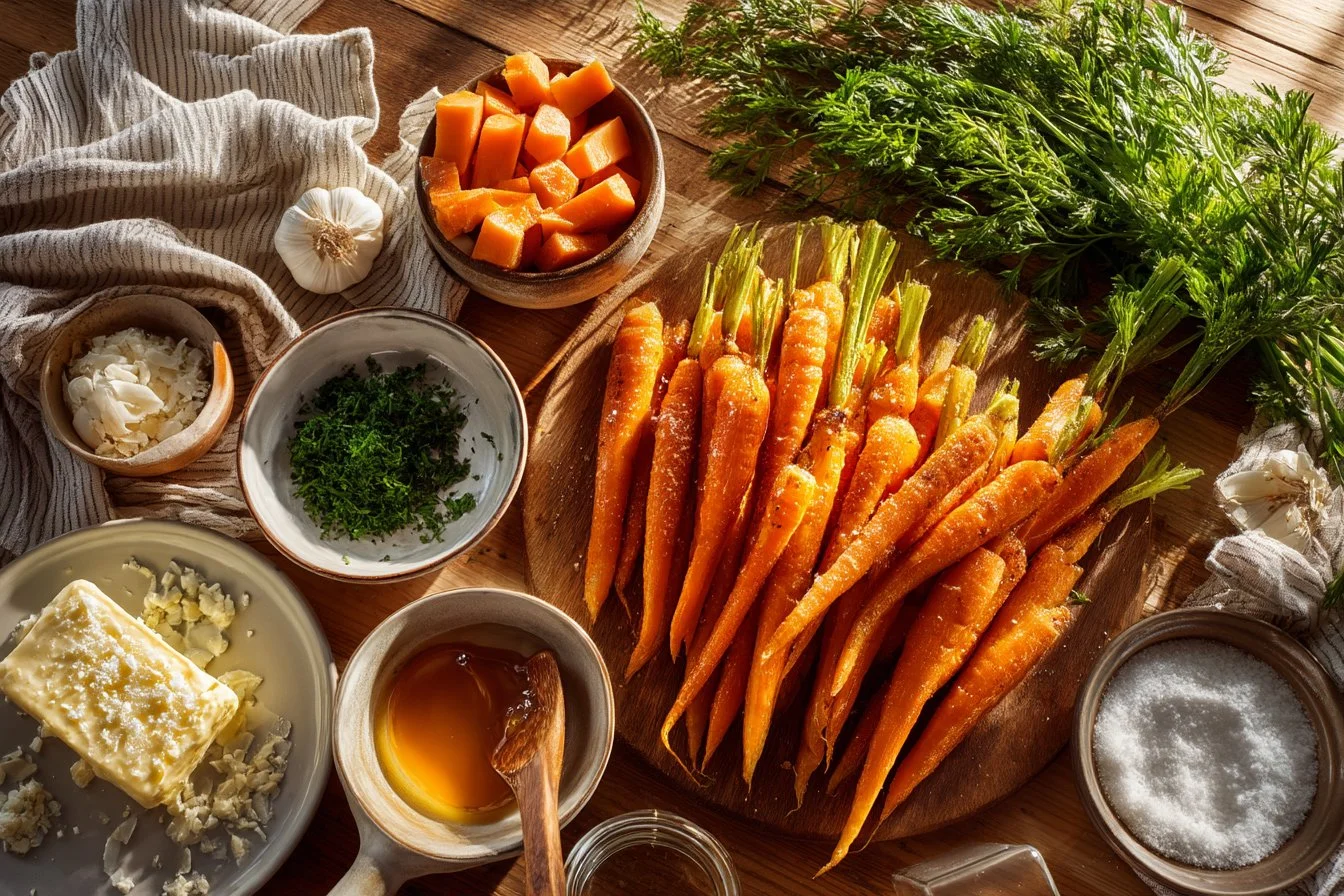Roasted Brown Butter Honey Garlic Carrots