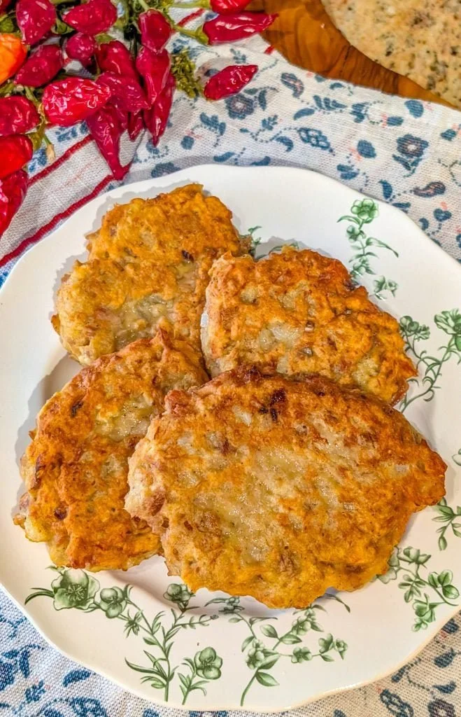 Southern Fried Salmon Patties served with dipping sauce