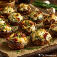 Delicious Swamp Goblins Stuffed Mushrooms ready to enjoy.