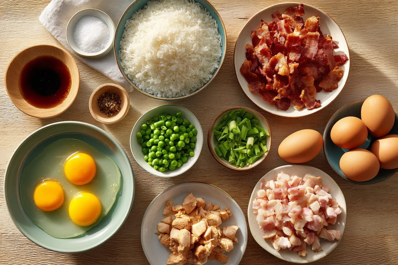 Chicken and Bacon Fried Rice Recipe