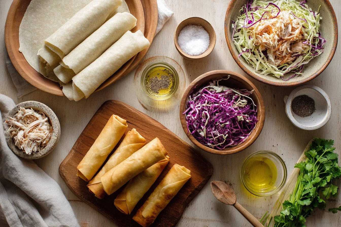 Chicken Coleslaw Egg Rolls Recipe