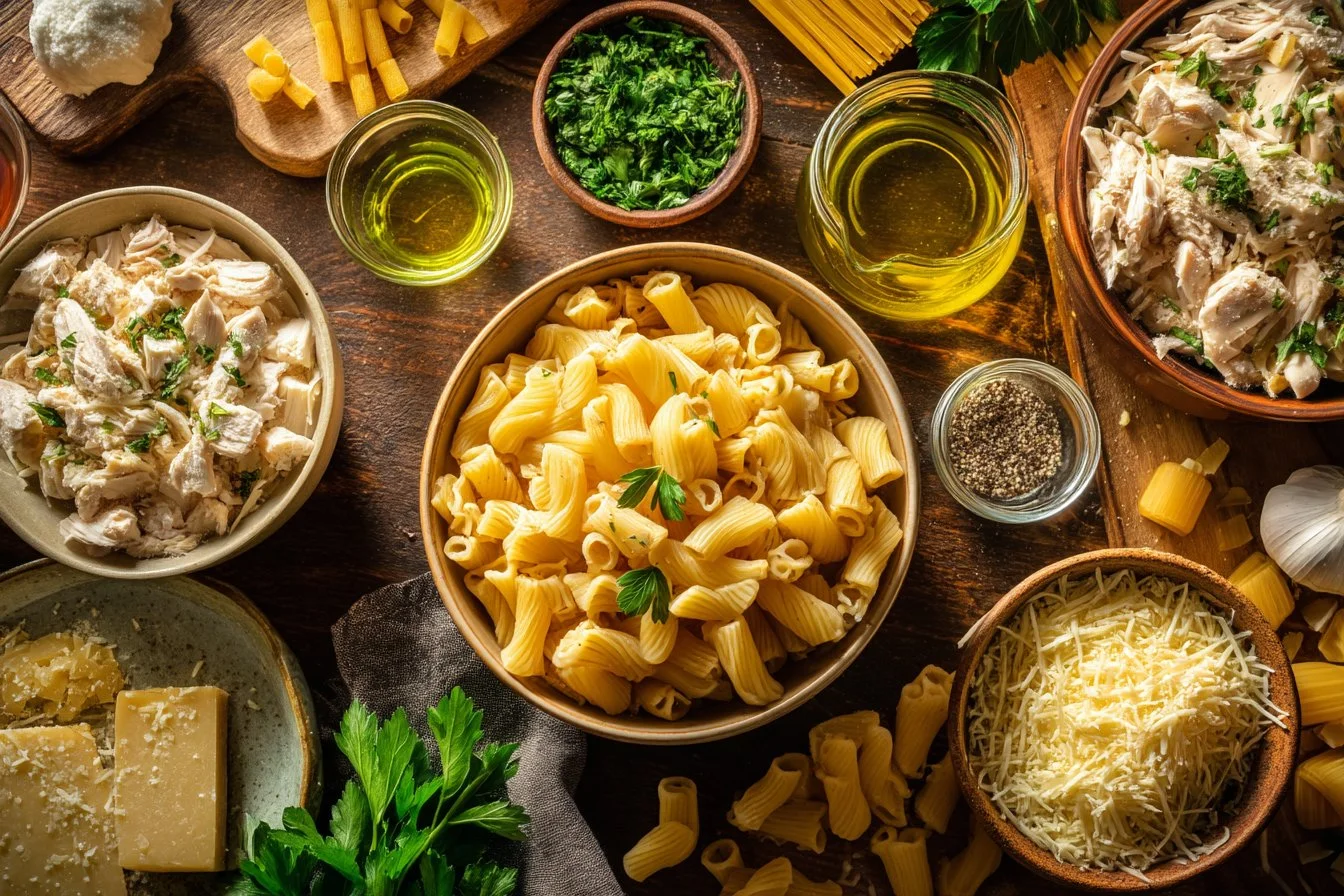 Garlic Parmesan Chicken Pasta Bake Recipe