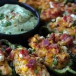 Mexican Street Corn Jalapeño Poppers, a spicy creamy appetizer dish