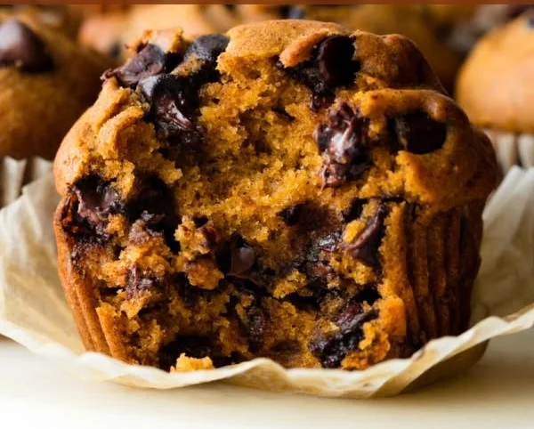 Delicious homemade pumpkin muffins fresh out of the oven