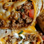 Plate of nacho cheese beef wraps with toppings and spices