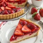 Delicious Shoney's Strawberry Pie with fresh strawberries and crust