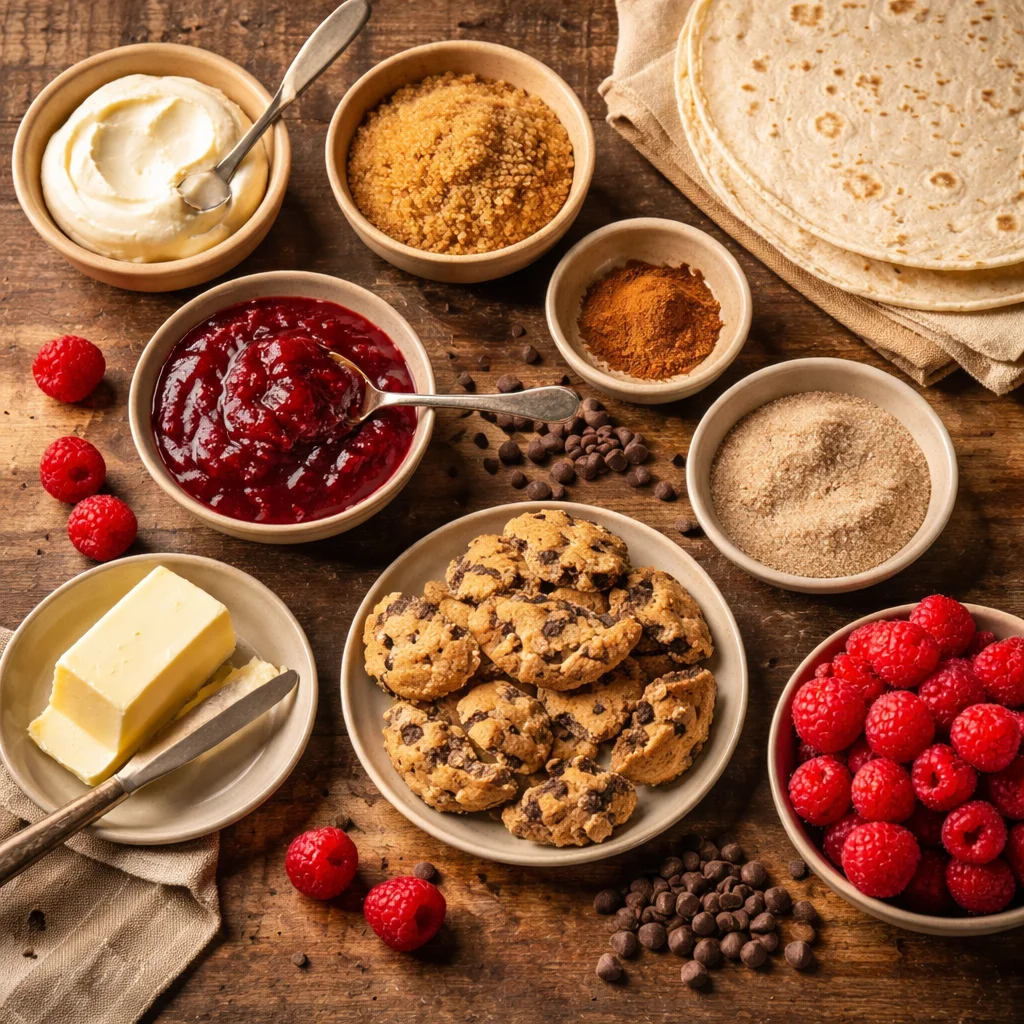 Sweet Raspberry Chocolate Chip Quesadilla