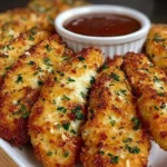 Butter-Kissed Crispy Ranch Chicken served on a plate with herbs and sides.