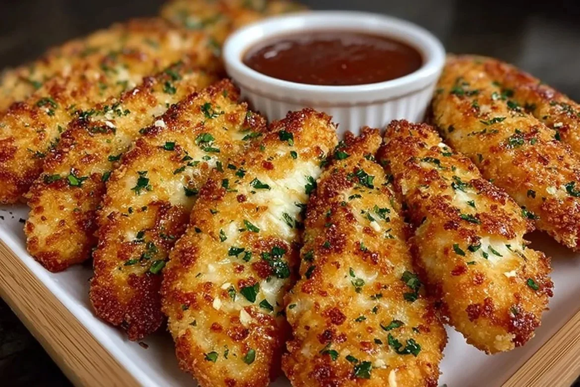 Butter-Kissed Crispy Ranch Chicken served on a plate with herbs and sides.