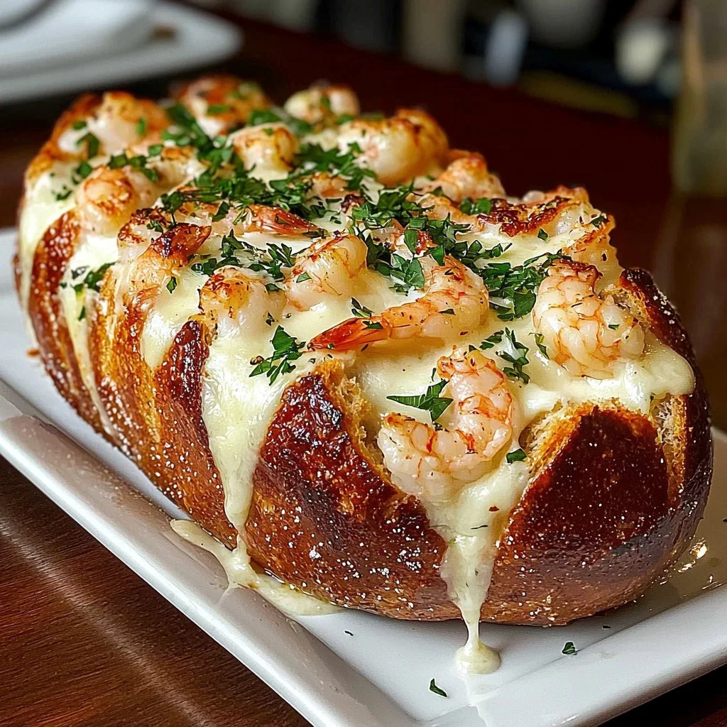 Crabby Shrimp-Stuffed Garlic Bread Bombs