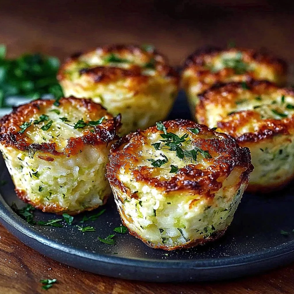 Crispy Parmesan Zucchini Potato Muffins