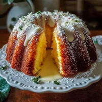 Delicious Pineapple Cream Cheese Bundt Cake garnished with pineapple slices