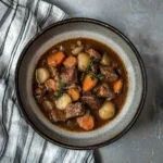 One-Pot Lamb Stew made in the Instant Pot, showcasing tender lamb and vegetables.