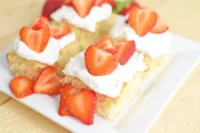 Delicious easy strawberry shortcake made from scratch with fresh strawberries