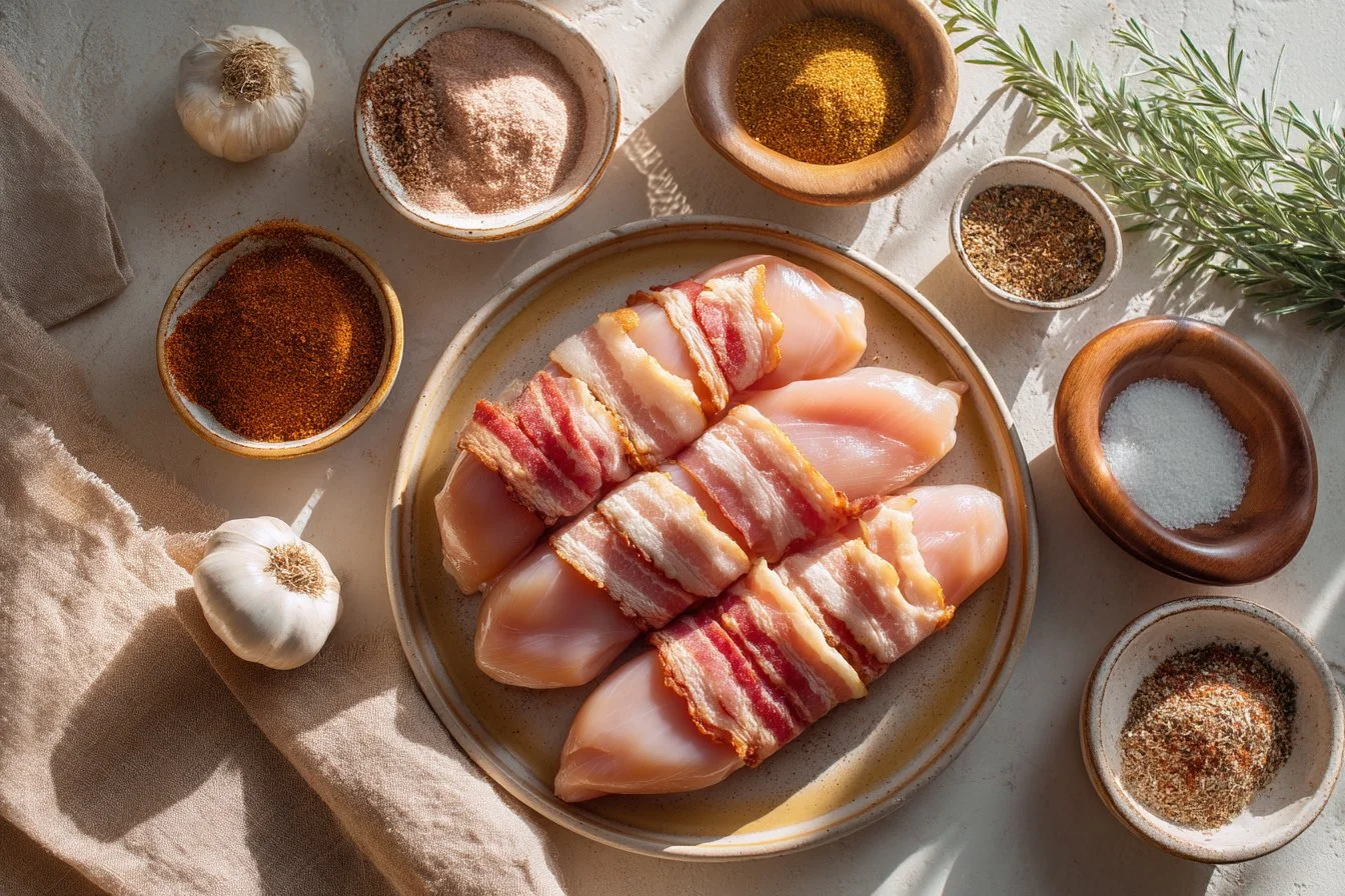 Chicken Strips Wrapped with Bacon